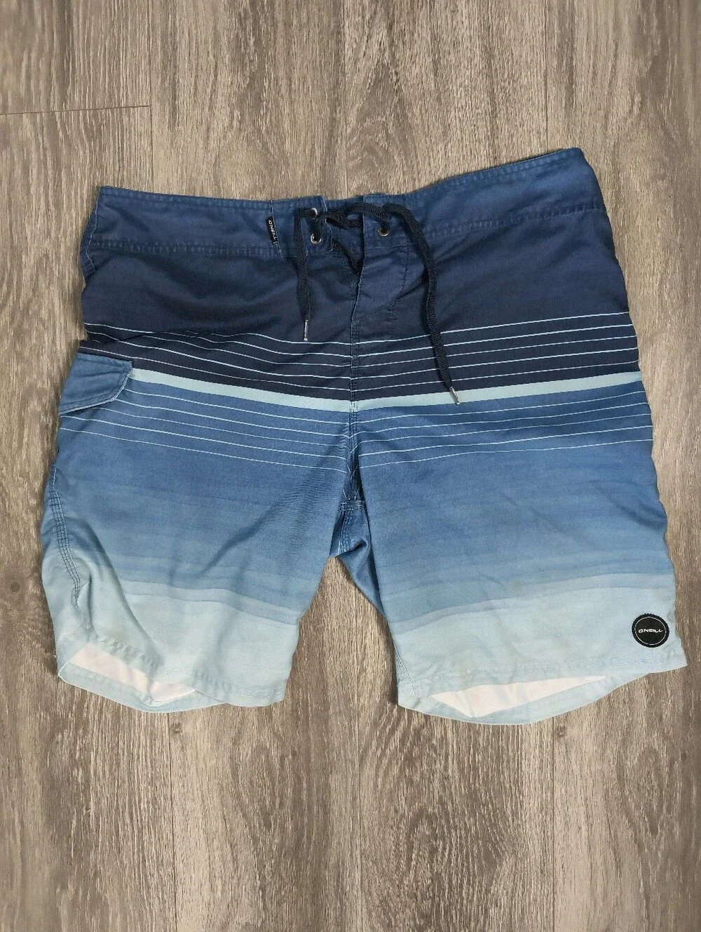 O'Neill Men's Blue Ombre Stripe Boardshorts